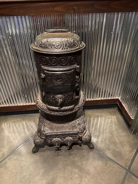 Buck's Stove & Range Antique Cast Iron Parlor Stove