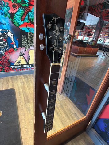 Image for KISS Guitar Neck Door Handle, Signed by Gene and Paul of KISS