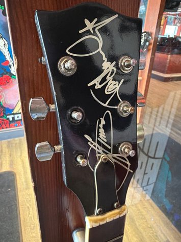 Image for KISS Guitar Neck Door Handle, Signed by Gene and Paul of KISS
