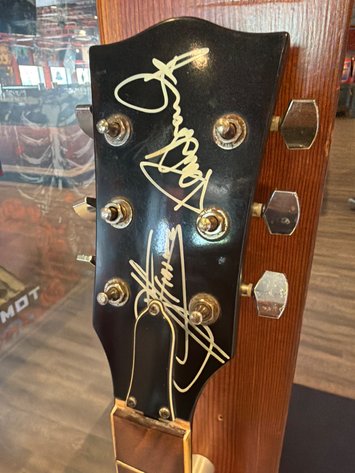 Image for KISS Guitar Neck Door Handle, Signed by Gene and Paul of KISS