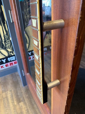 Image for KISS Guitar Neck Door Handle, Signed by Gene and Paul of KISS