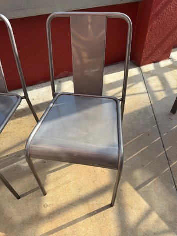 Image for (4) Industrial Stackable Metal Chairs