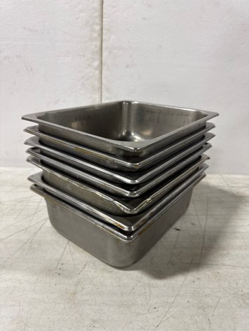 Image for (7) Commercial Stainless Steel Hotel Pans 12.5