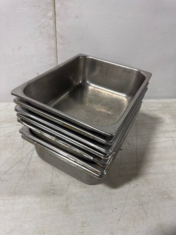 Image for (7) Commercial Stainless Steel Hotel Pans 12.5