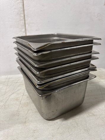 Image for (7) Stainless Steel Hotel Pans 10