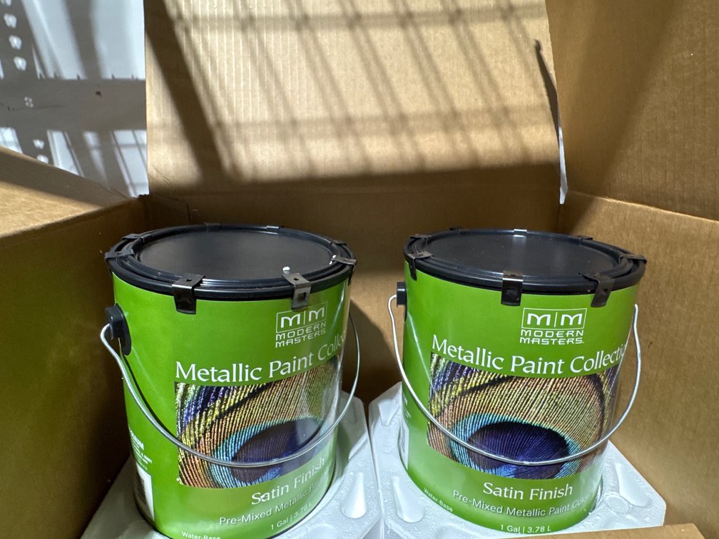 (3) Cans Metallic Silver Paint With Satin Finish