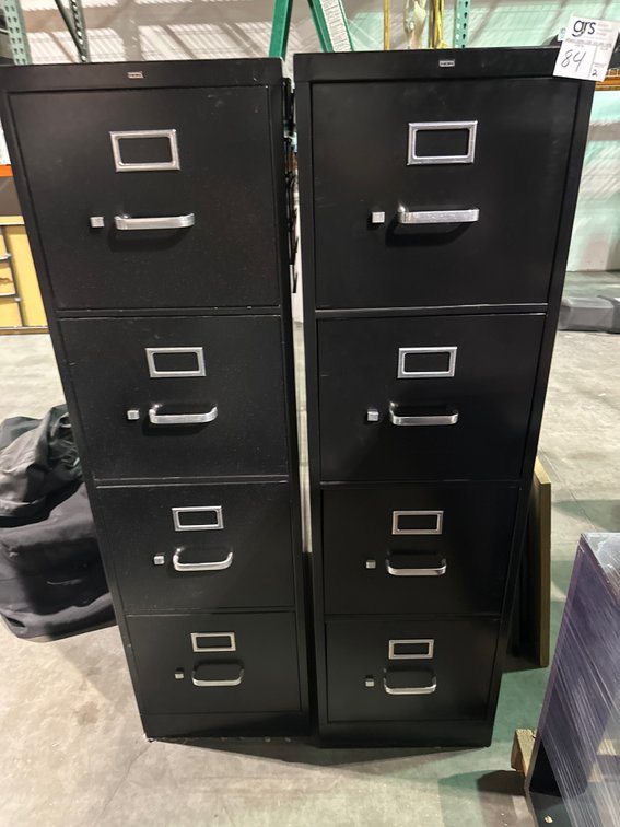 (2) 4-Drawer Vertical File Cabinets