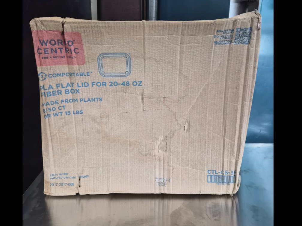PLA Flat Lids for 20-48 oz Fiber Boxes