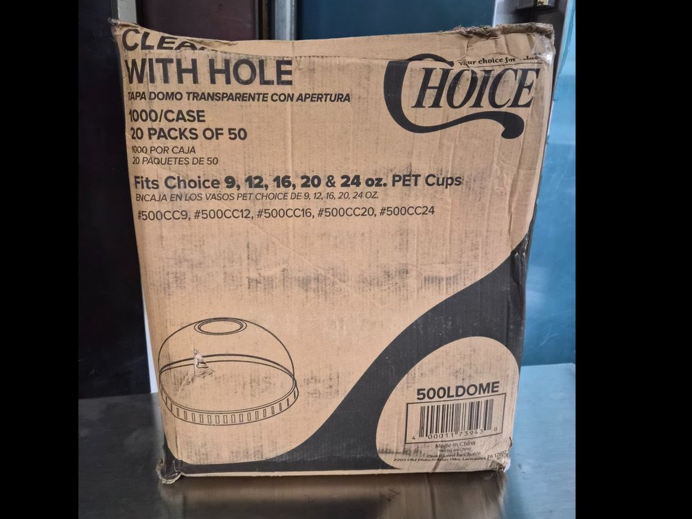 Clear Dome LIds with Hole