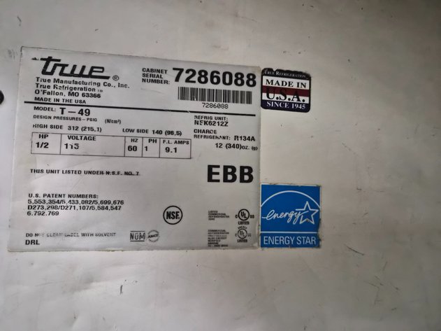 Image for True 2 Door Freezer