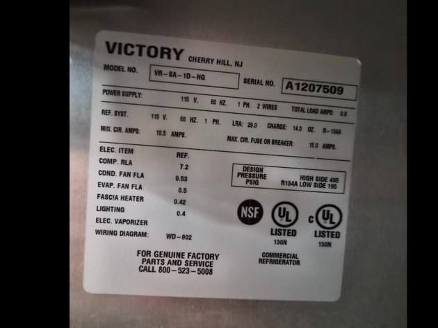Image for Victory 2 Glass Half Door Refrigerator