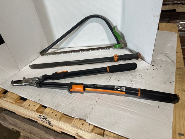 Image for Fiskars Extendable Loppers, Machete, and Bow Saw