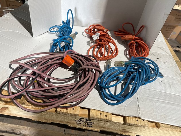 Image for Orange and Lighted Blue Extension Cords