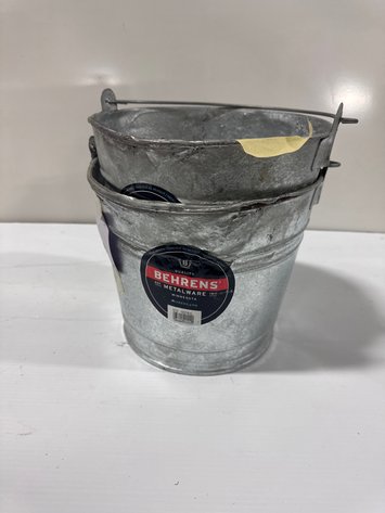 Image for 2 Behrens 1210 10-Quart Galvanized Steel Buckets