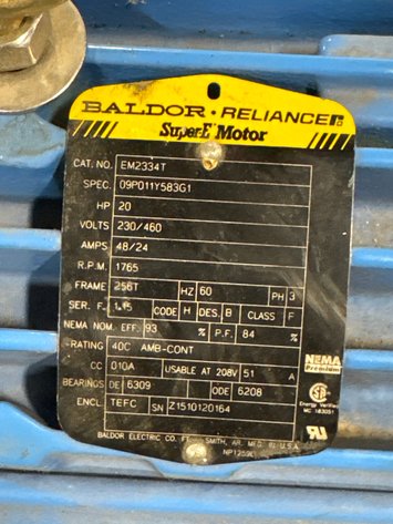 Image for Baldor Reliance EM2334T Super-E 20 HP Electric Motor