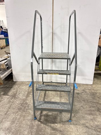 Image for 4-Step Rolling Steel Safety Ladder