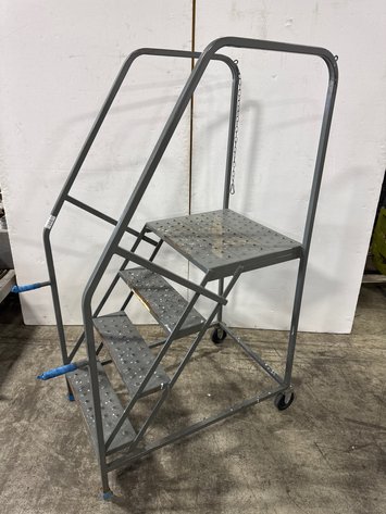 Image for 4-Step Rolling Steel Safety Ladder