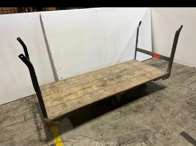 Image for Industrial Wooden Flatbed Platform Cart