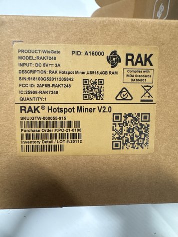 Image for RAK Hotspot Miner V2.0 RAK7248 LPWAN Gateways