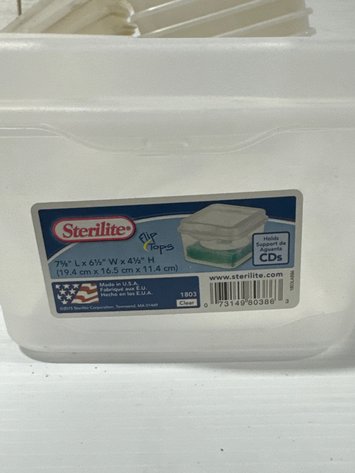 Image for Sterilite 1803 Flip Tops Clear Plastic Storage Boxes