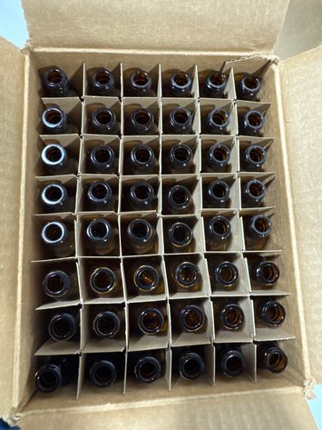 Image for 6 Boxes of Amber Glass Bottles