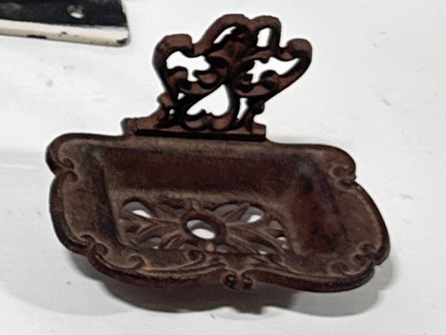 Image for 4-Piece Architectural Salvage Cast Iron Hardware & Bracket