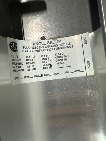 Image for Knoll Group Under-Cabinet Fluorescent Lighting Fixture