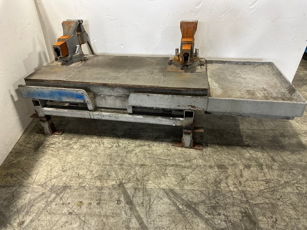 Image for Heavy-Duty T-Slot Steel Workbench with Dual Columbian Vises