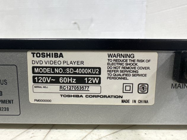 Image for Toshiba SD-4000 DVD Video Player