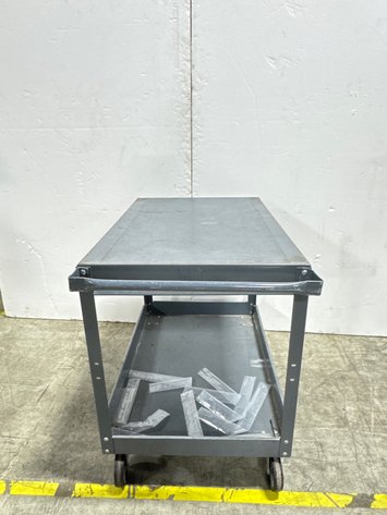 Image for Two-Shelf Metal Rolling Utility Cart
