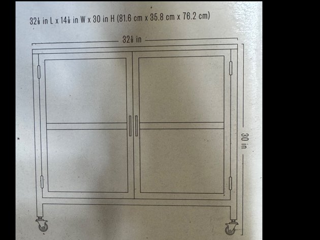 Image for Room Essentials White 2-Door 1-Shelf Metal Cabinet