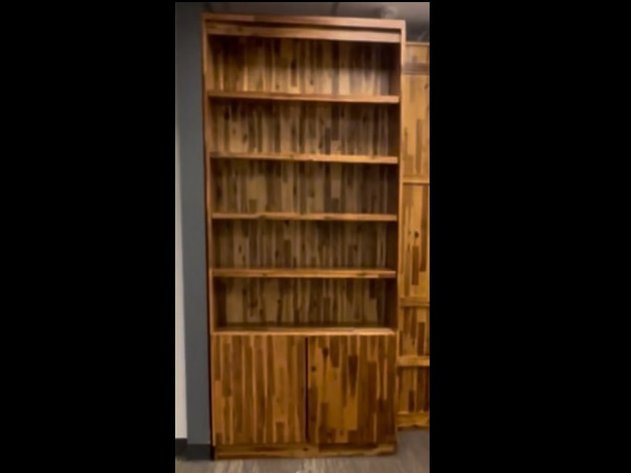 Image for (2) Tall Wood Bookcase