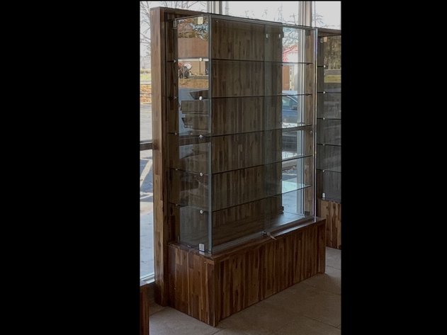 Image for (2) Wood & Glass Show Case