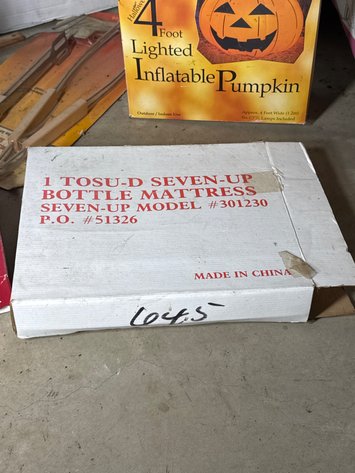 Image for Blue Gazing Ball, Inflatable Pumpkin, Seven-Up Mattress, BBQ Tools and More