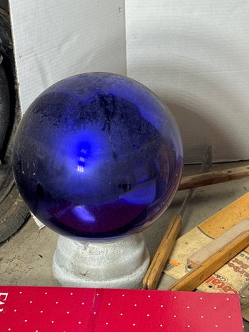 Image for Blue Gazing Ball, Inflatable Pumpkin, Seven-Up Mattress, BBQ Tools and More