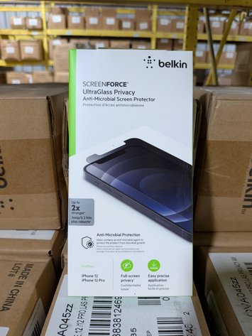 Image for 6 Belkin iPhone 12/12 Pro UltraPrivacy Screen Protector (10 Cases)