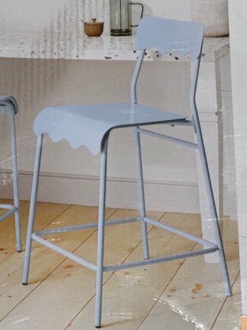 Image for Room Essentials 2-Pack Blue Metal Counter-Height Stools