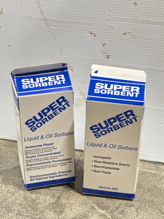 Super Sorbent 2002 Liquid & Oil Sorbent Cartons (2)