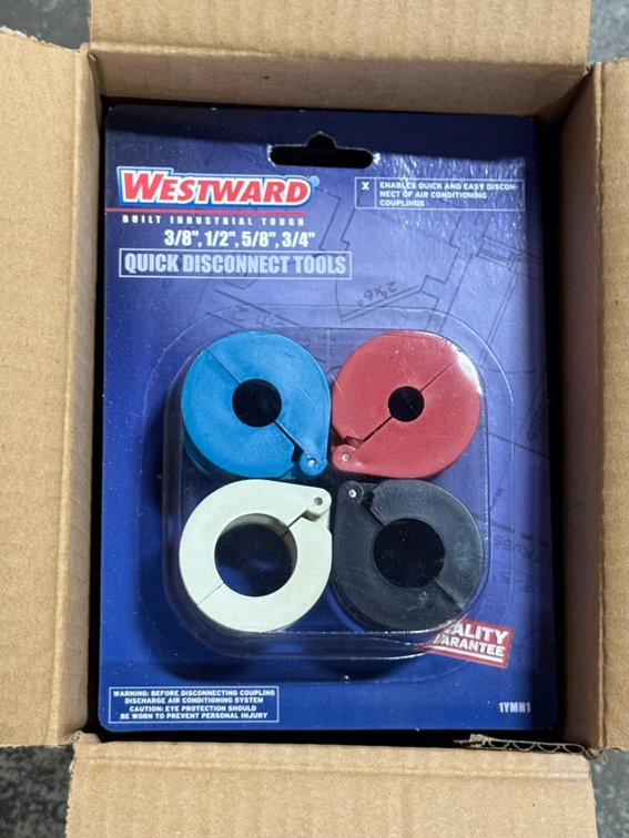 Westward 1YMH1 4-Piece Quick Disconnect Tool Set (48 Pieces in Box)