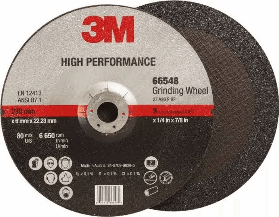 3M 66548 9" Type 27 High-Performance Grinding Wheels (20 Pieces)