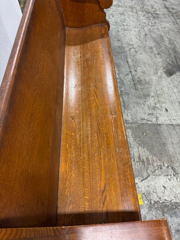 Image for Carved Wood Church Pew Bench