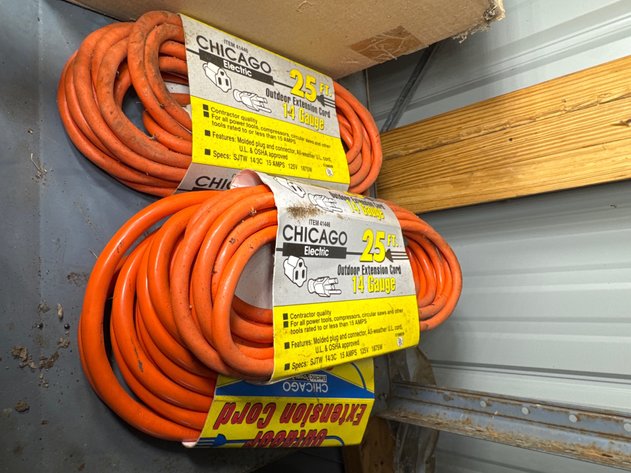 Image for Chicago Electric 25' 14 Gauge Outdoor Extension Cords (2)