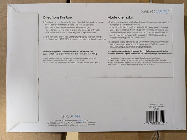 Image for 6-Pack Shredcare Shredder Lubricant Sheets - 48 Packs Per Box (10 Boxes)