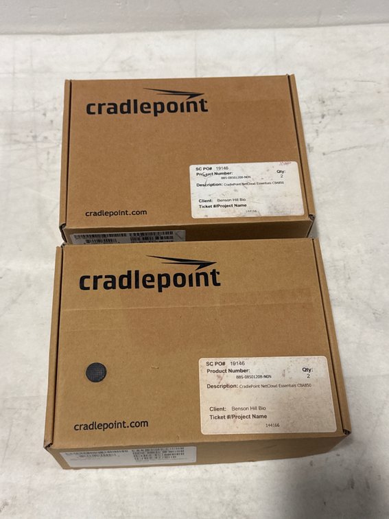 (2) Cradlepoint NetCloud Essentials CBA850 Network Routers