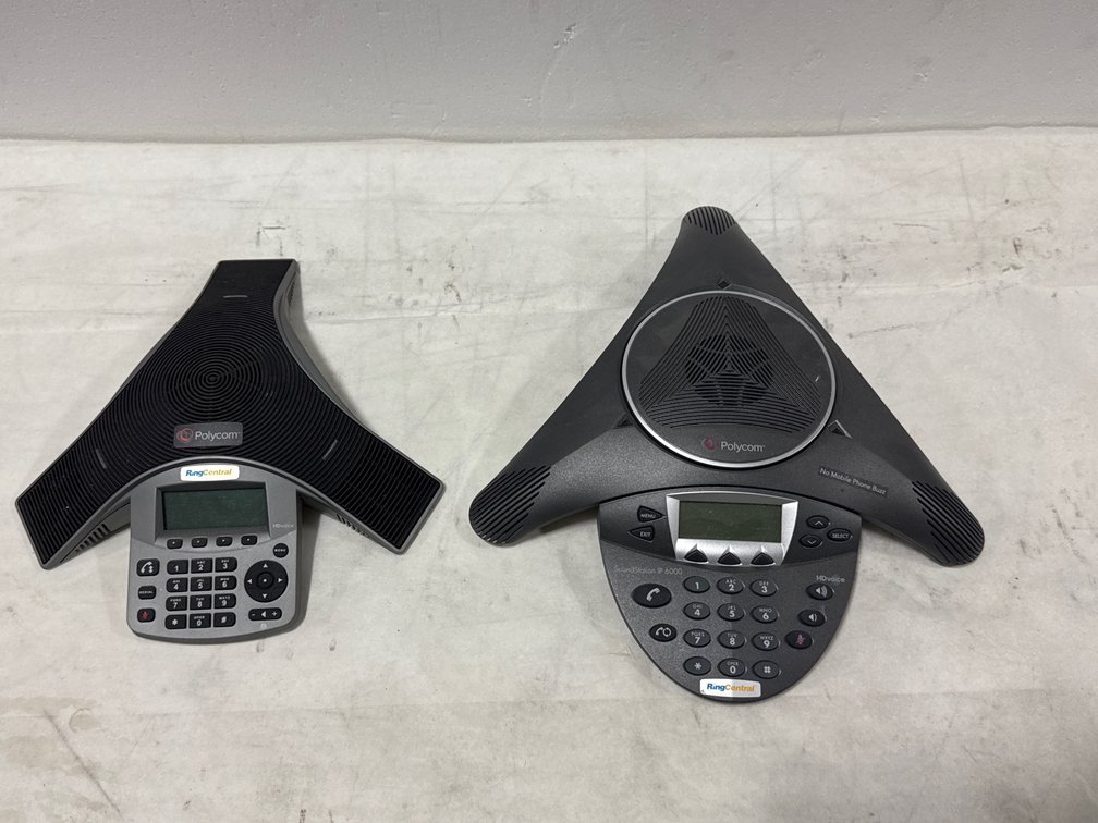 (2) Polycom SoundStation IP 6000 Conference Phones