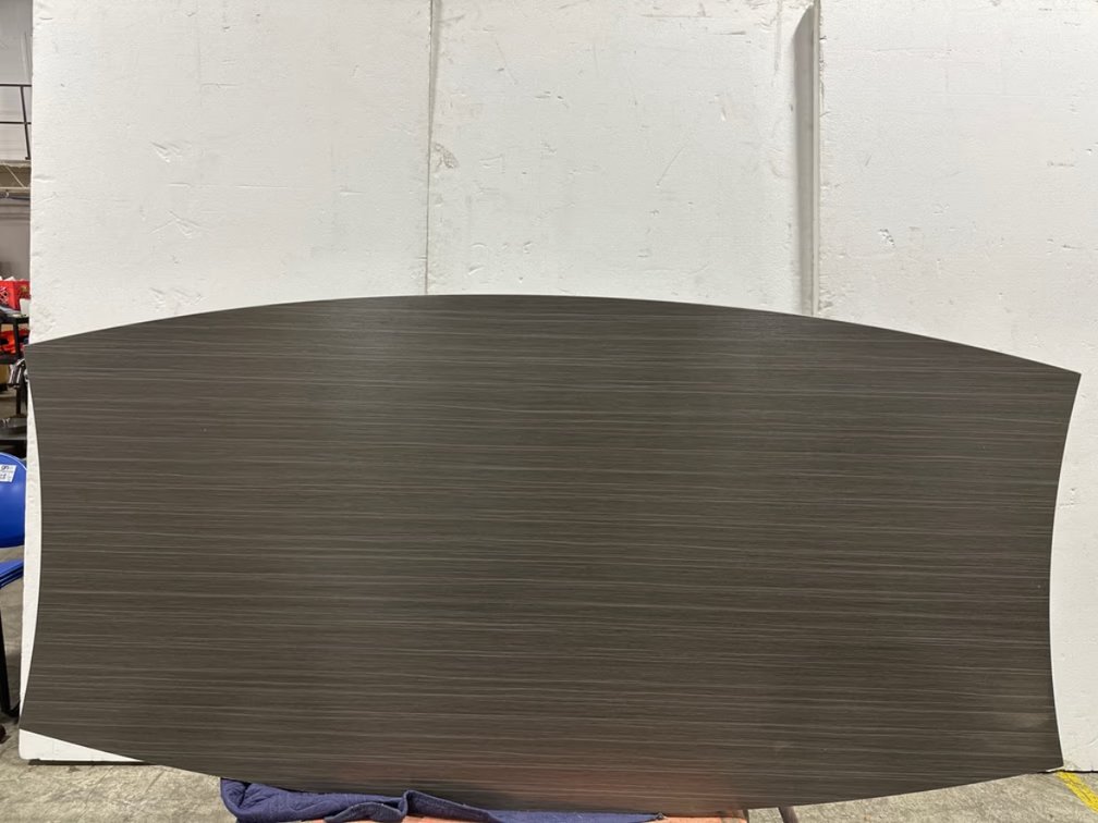 Boat-Shaped Wood Grain Laminate Tabletop, 95" x 47"