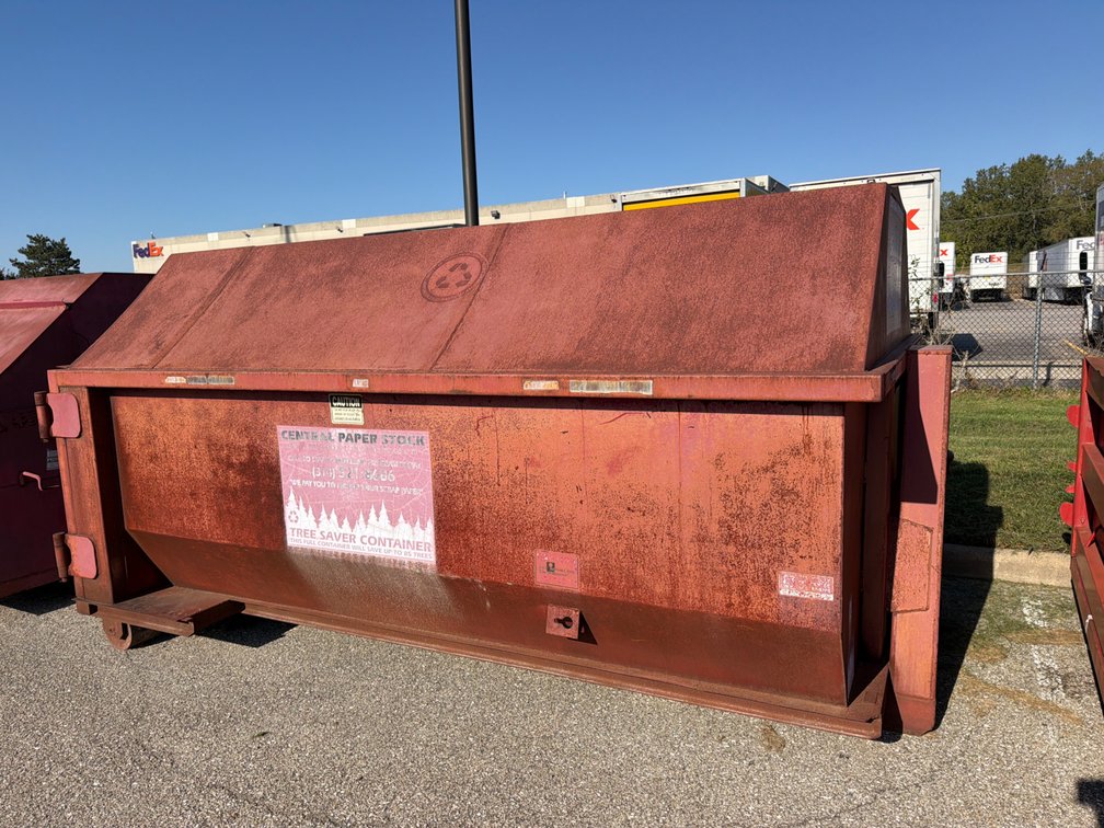 Steel Enclosed Recycling Roll-Off Container Dumpster