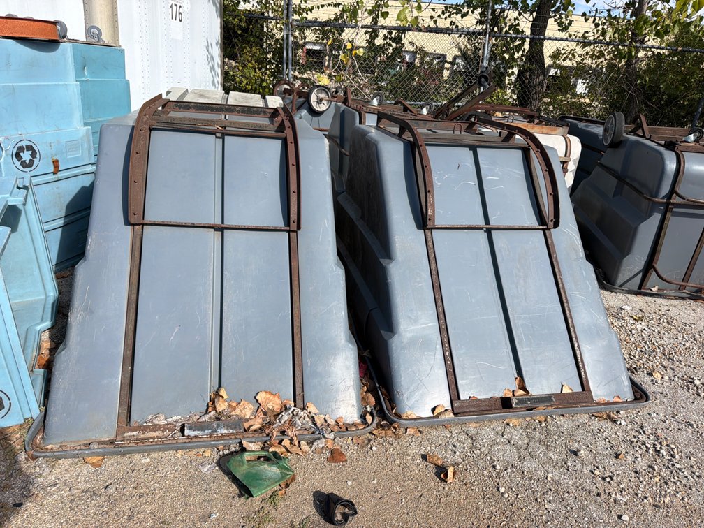 Gray Plastic Tilt Trucks with Steel Frames