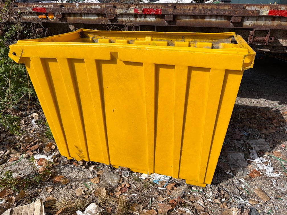 Molded Plastic Bulk Container Bin and Heavy-Duty Grid Panel