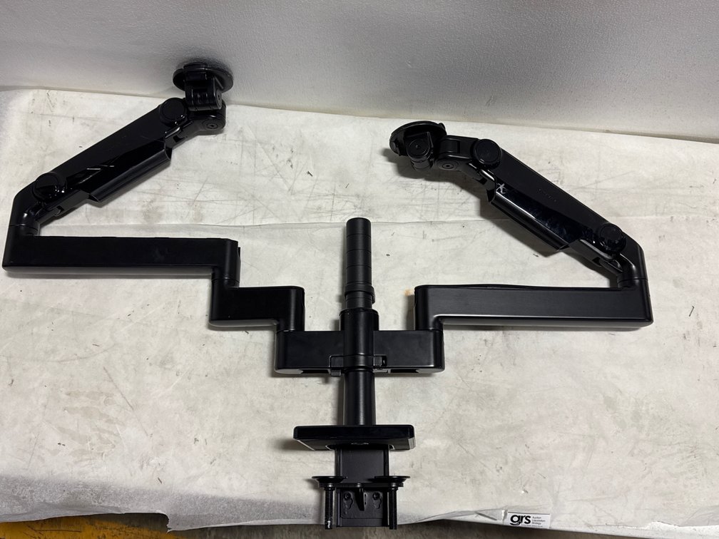 Dual-Arm Articulated Monitor Desk Mount with Clamp Base